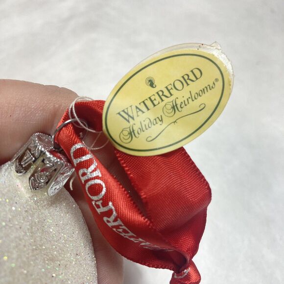 Waterford Holiday Heirloom Ice Dancing Skates Pair Glass Ornaments 144271 w Box - Picture 11 of 13